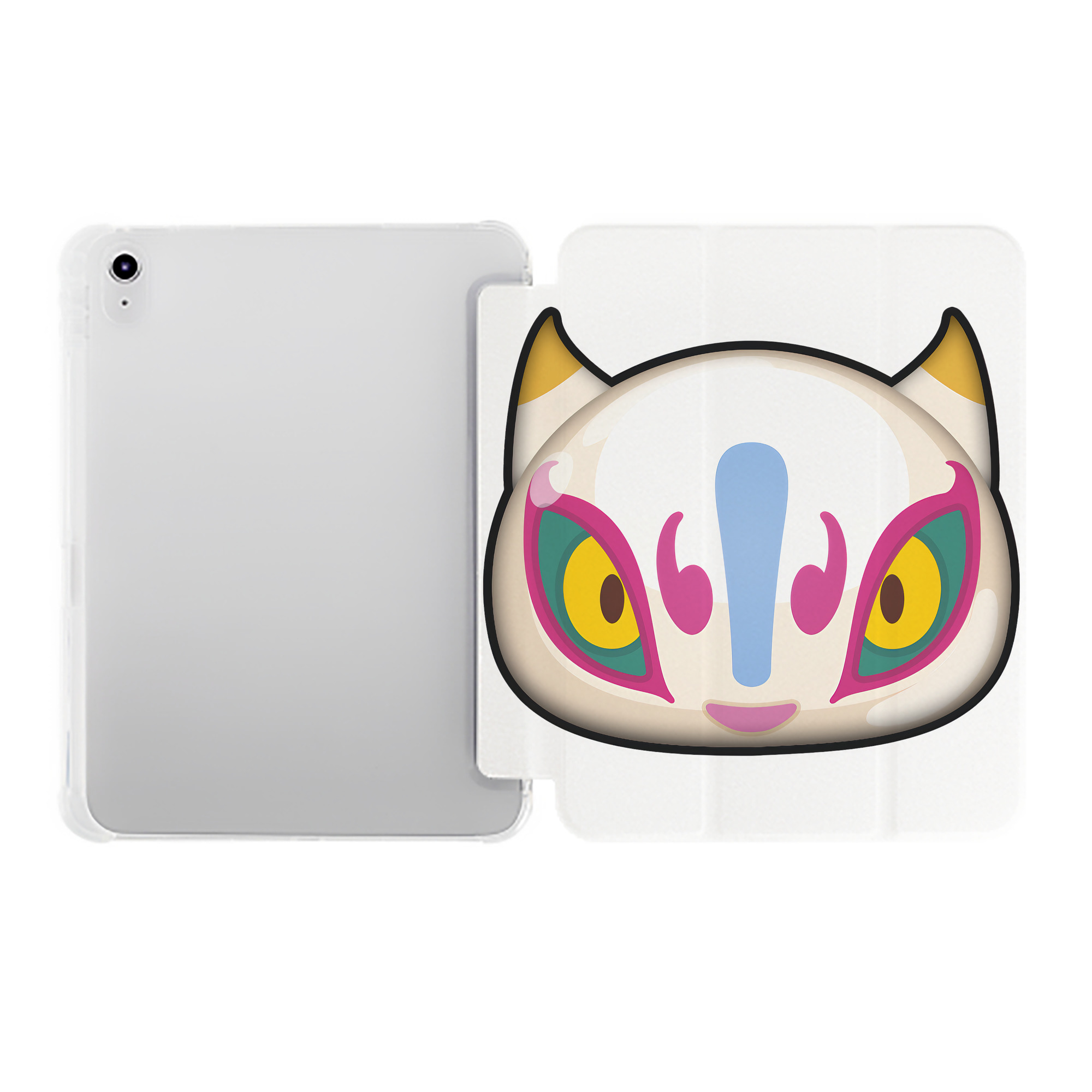 （画像用） 妖怪ウォッチ Yo-kai Watch IPad ケース ペン収納付き 三つ折りスタンド PUレザー×シリコン 対応機種9.5/10.5/10.9インチ
